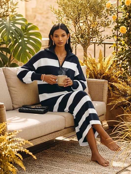 Women's Cotton Striped Two-Piece Set – ModClo