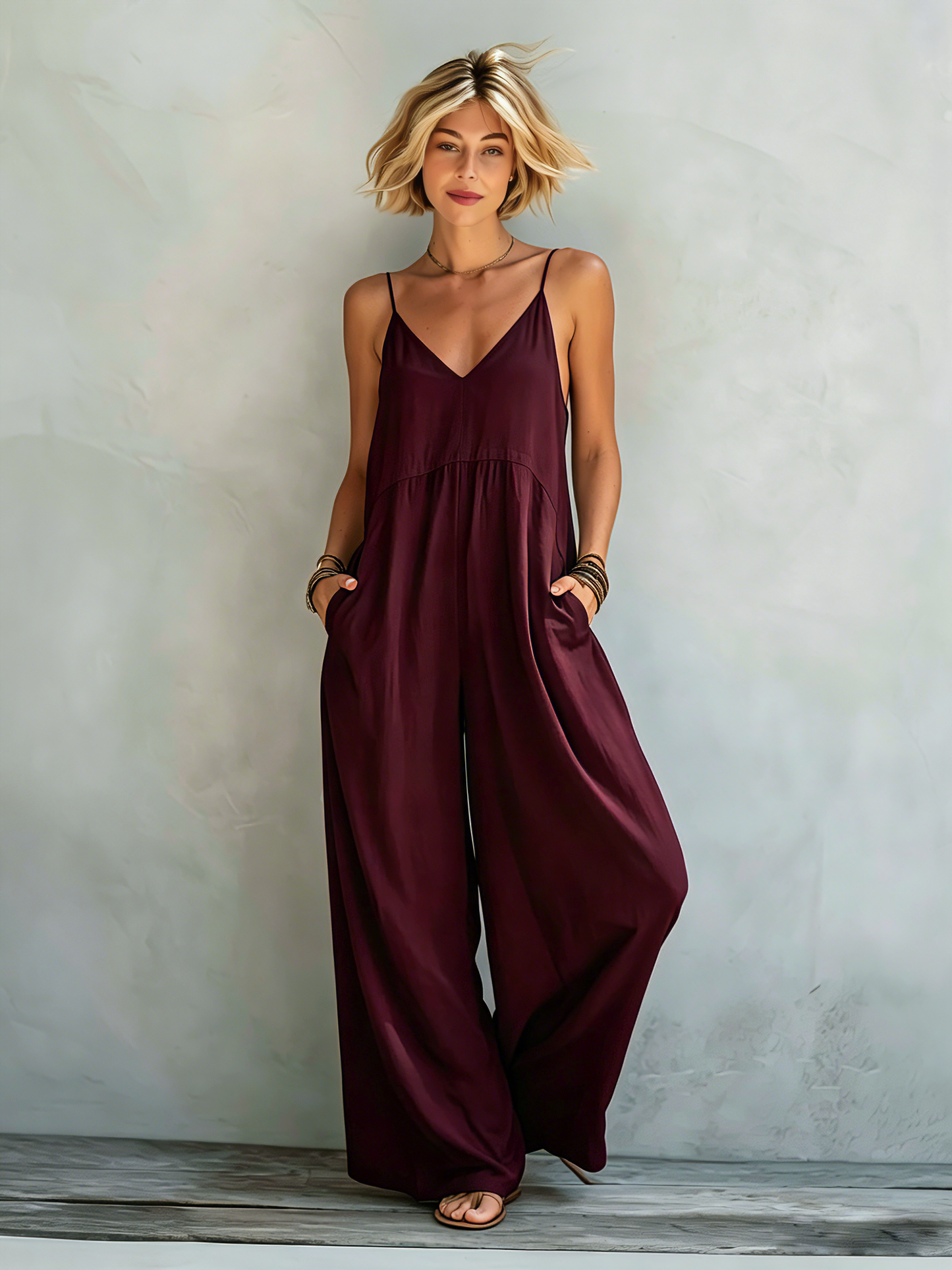 Women's White Linen Sleeveless Jumpsuit – ModClo