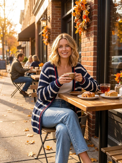 Women's Striped Vintage Cardigan – ModClo