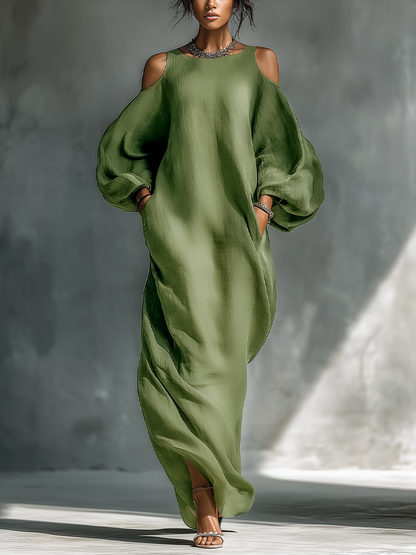Women's Green Oversized Maxi Dress – ModClo