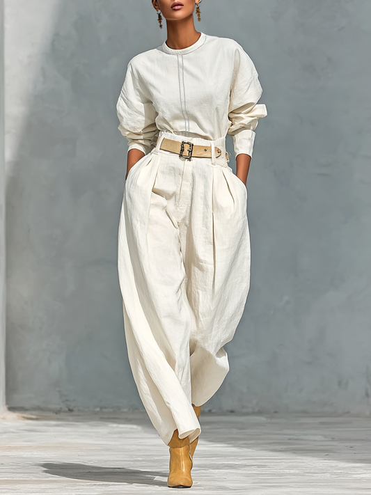 Women's Linen Long Sleeve Set – ModClo