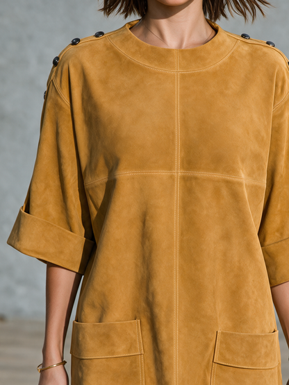 Women's Suede Vintage Mini Dress – ModClo