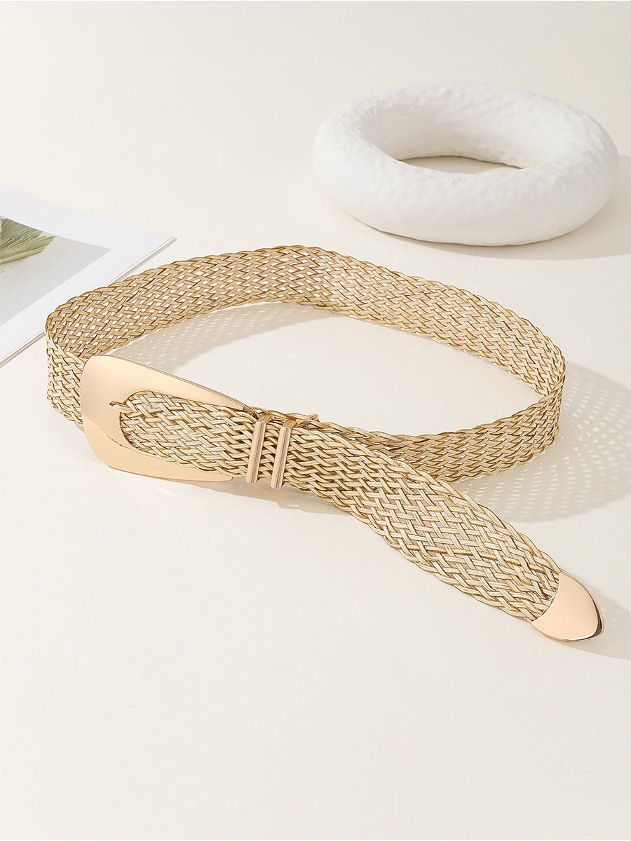 Women's Gold Linen Belt – ModClo