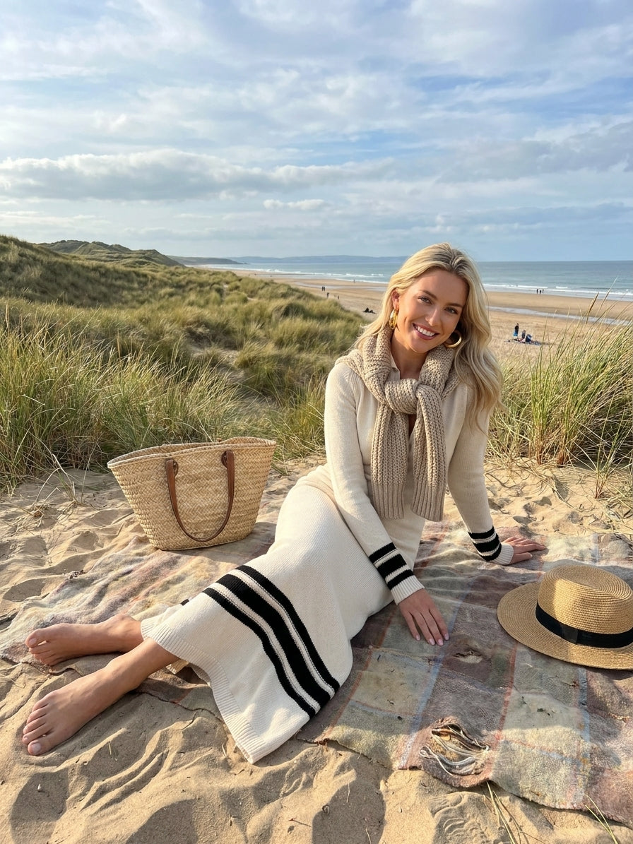 Women's Knit Striped Dress – ModClo