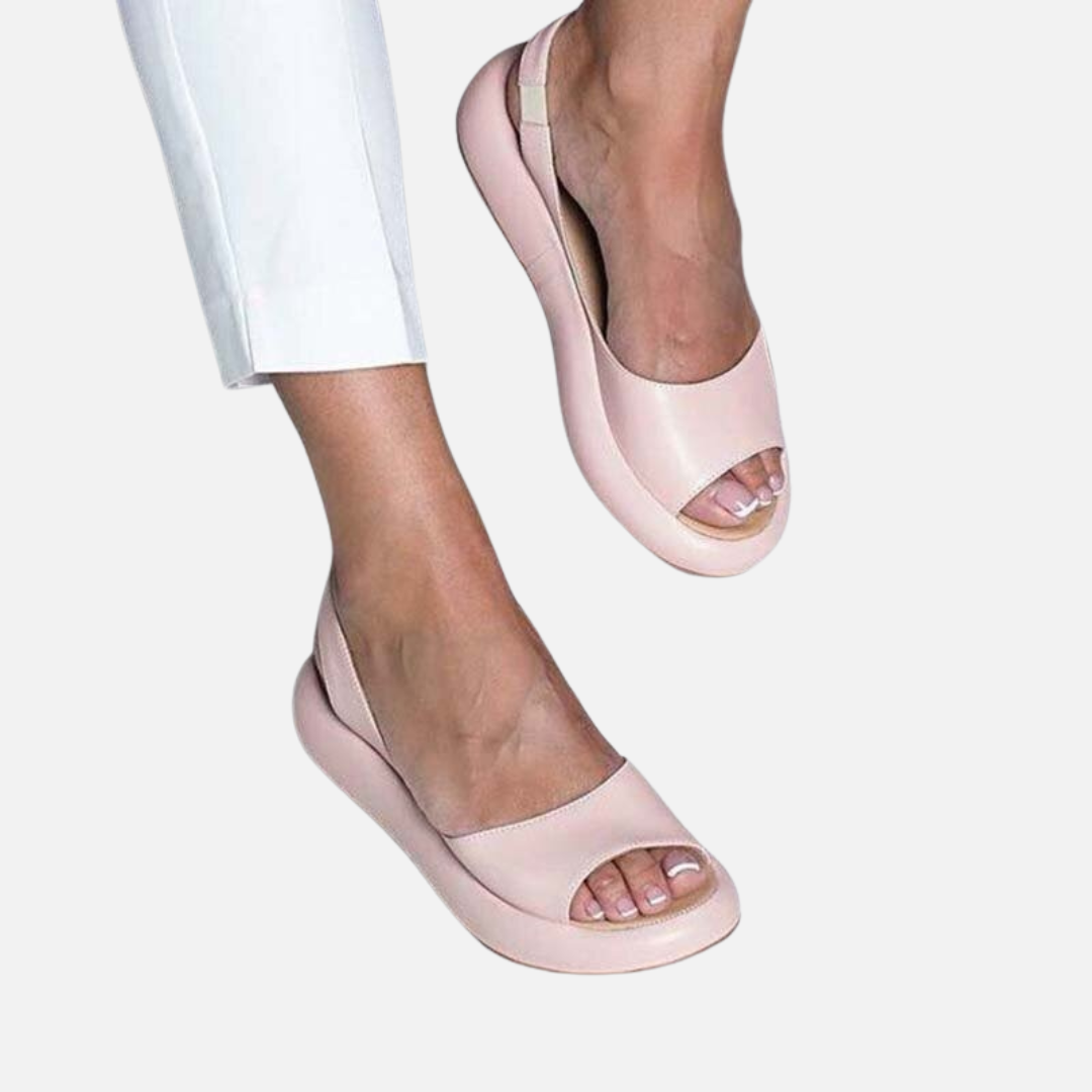 Women's Cushioned Open Toe Wedge Sandals Arch