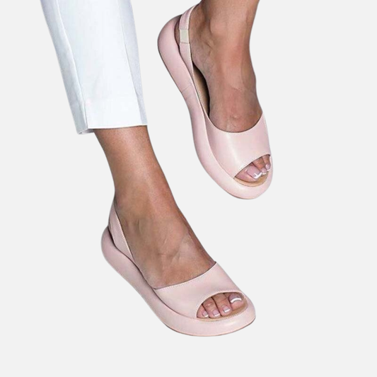 Women's Cushioned Open Toe Wedge Sandals Arch