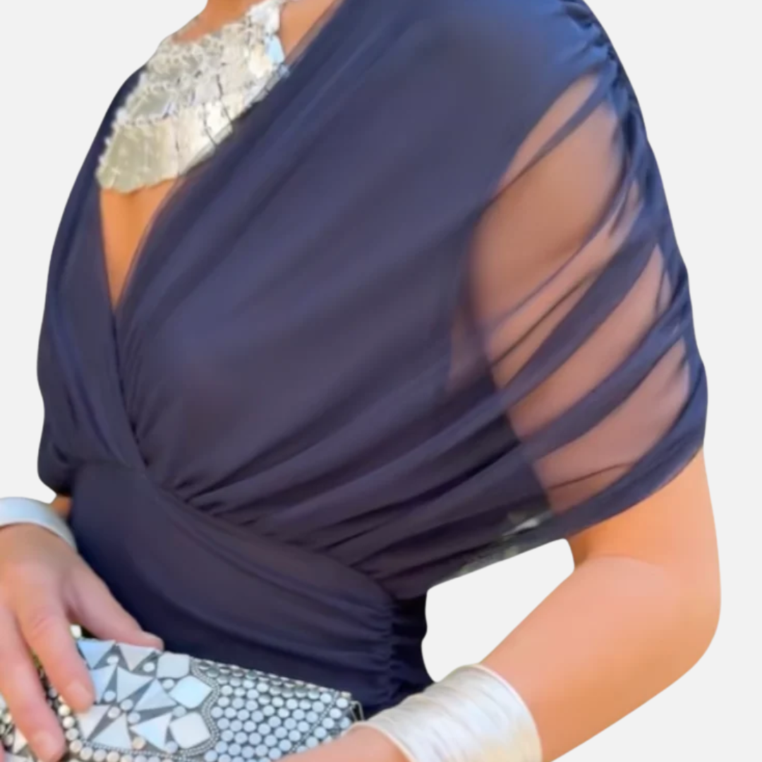 Women's Off Shoulder Ruched Midi Dress