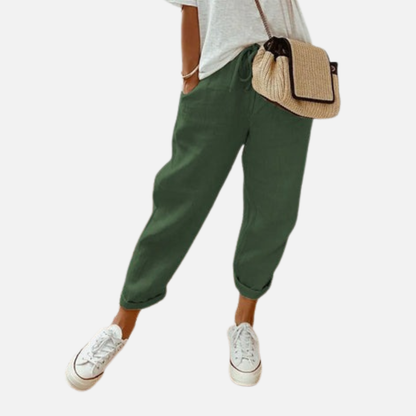 Women's Breathable Linen Jogger Pants