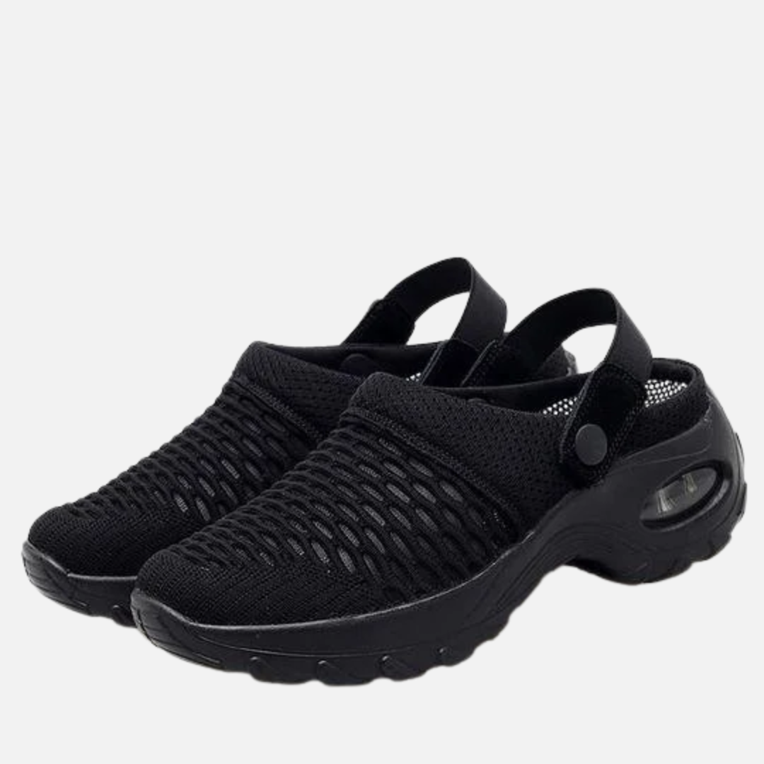 Women's Cushioned Mesh Slip-On Clog Walking Shoes Sandals