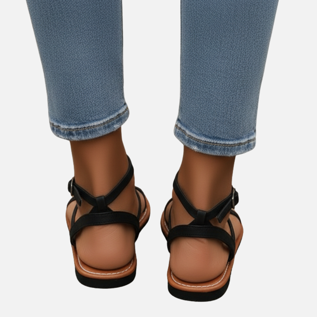 Women's Cushioned Flat Sandals Arch Support