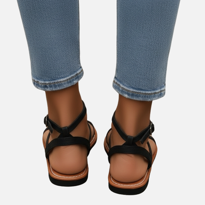 Women's Cushioned Flat Sandals Arch Support