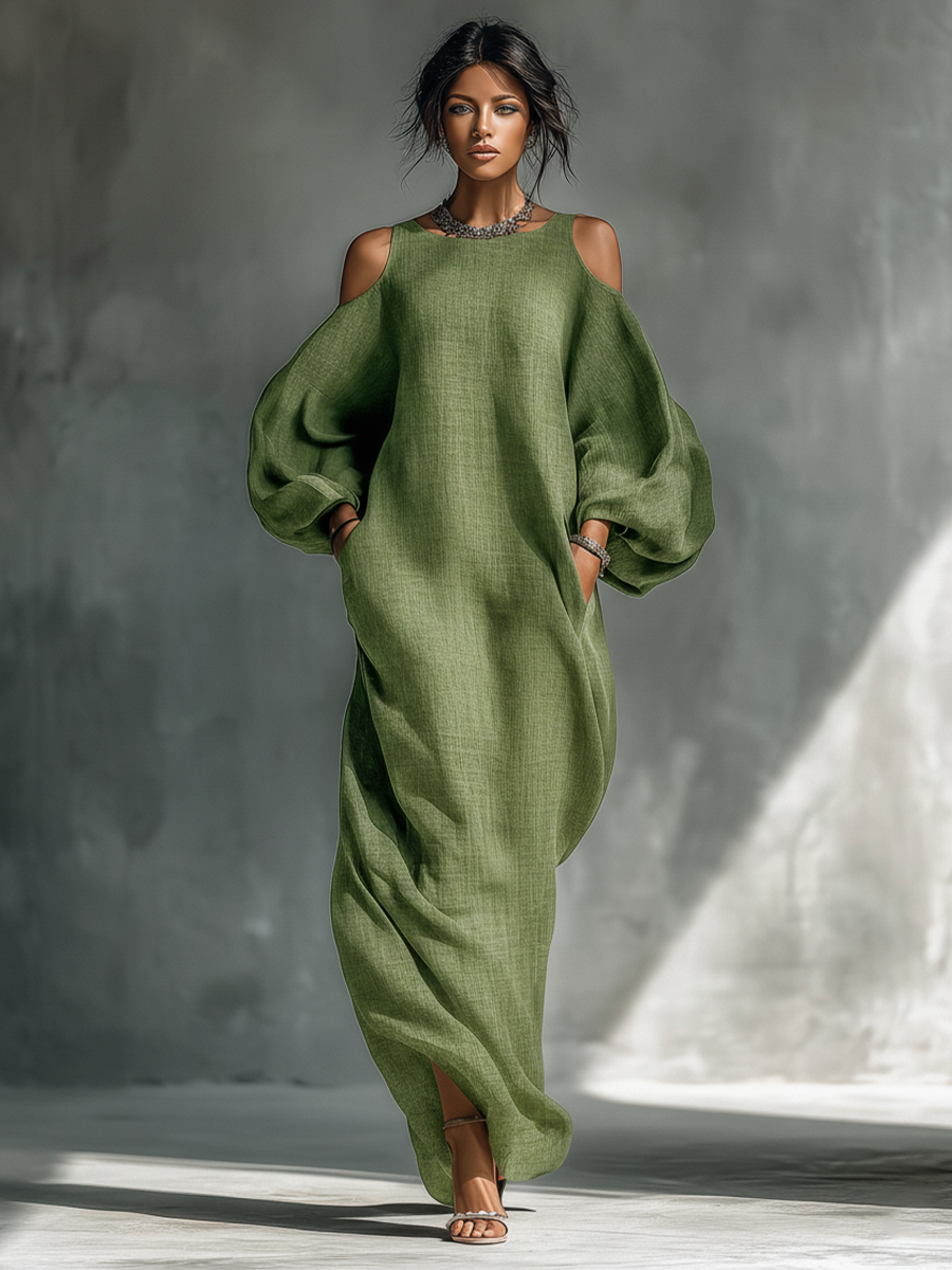 Women's Green Oversized Maxi Dress – ModClo