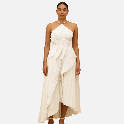 Pleated Maxi Dress Sleeveless