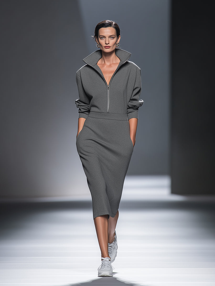 Women's Cotton Polyester Half Midi Dress – ModClo