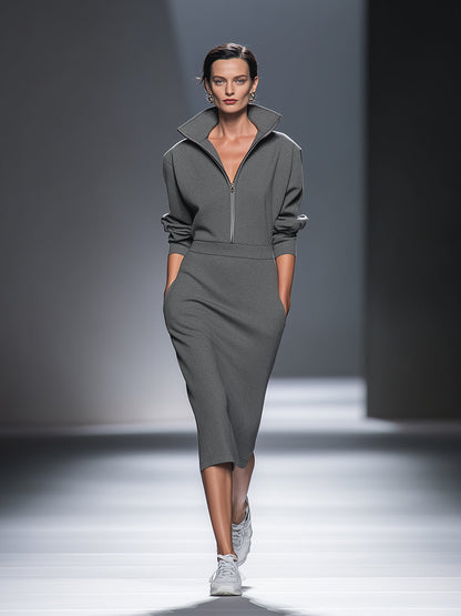 Women's Cotton Polyester Half Midi Dress – ModClo