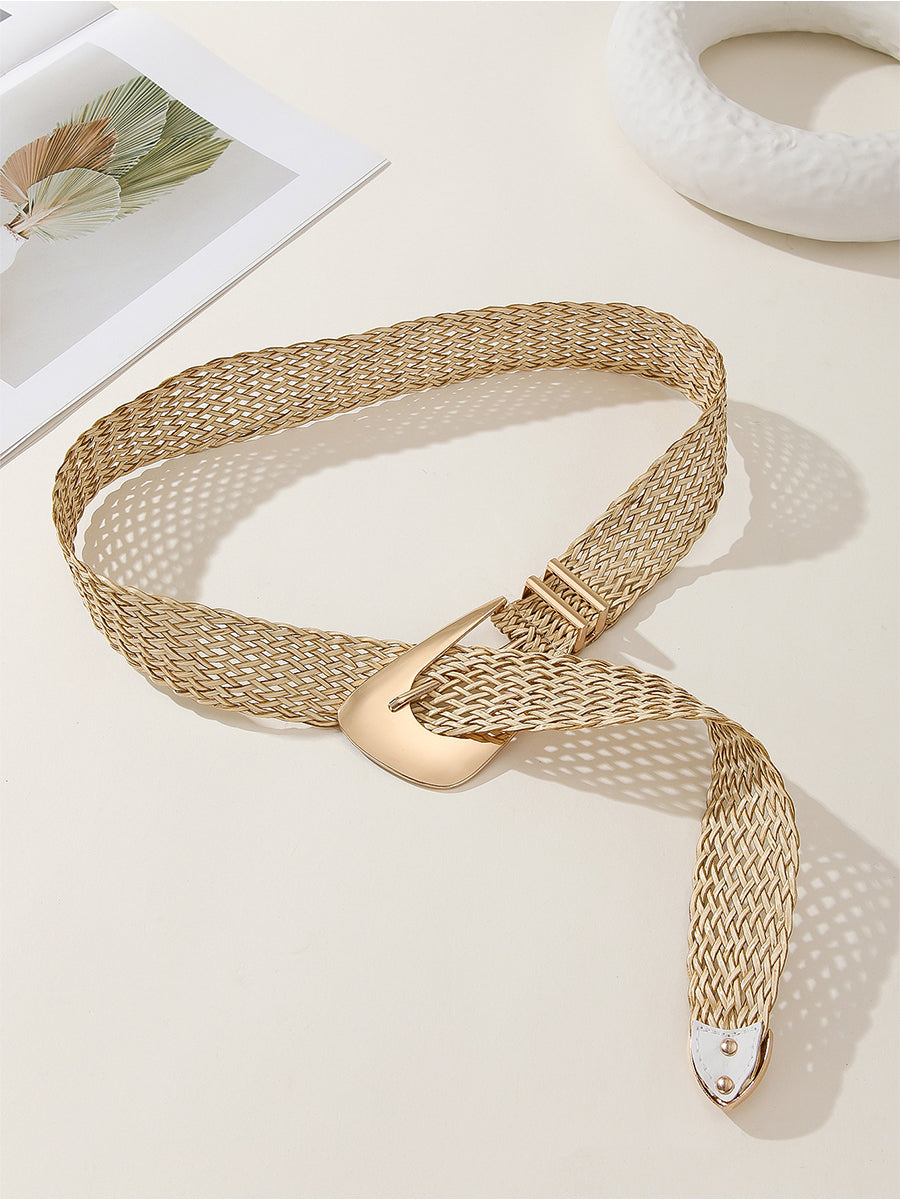 Women's Gold Linen Belt – ModClo