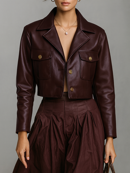Women's Leather Faux Short Jacket – ModClo