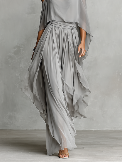 Women's Grey Chiffon Set – ModClo