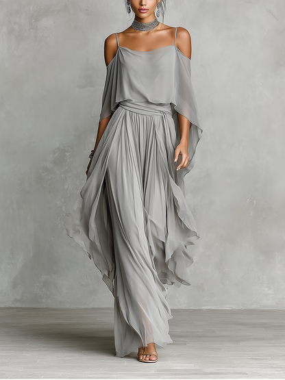 Women's Grey Chiffon Set – ModClo