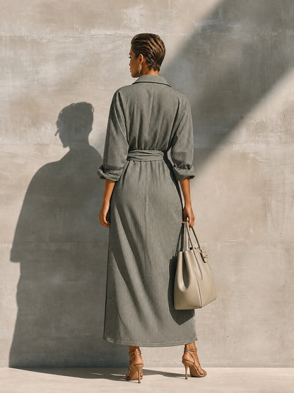 Women's White Cotton Wrap Shirt Dress – ModClo