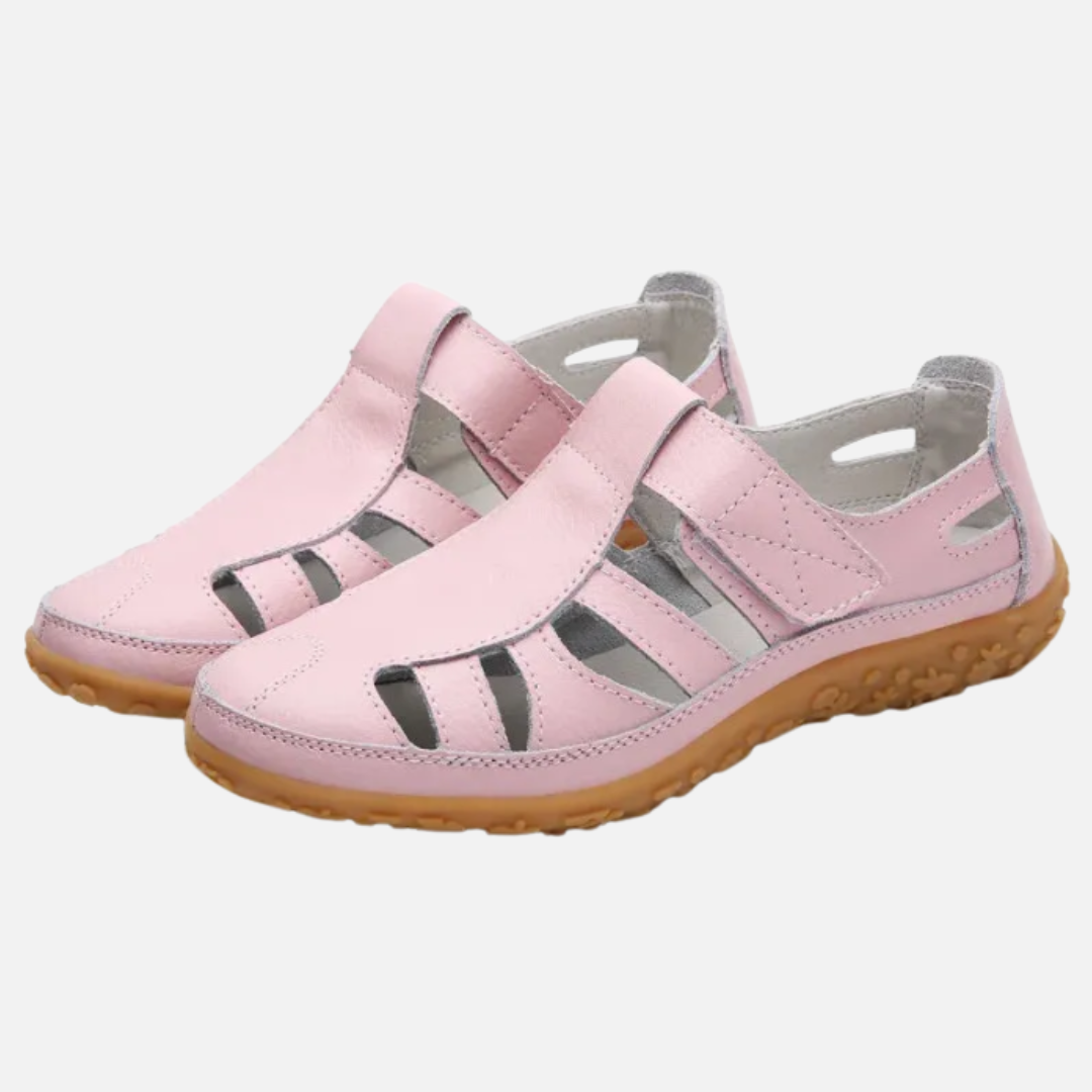 Women's Cushioned Closed Toe Sandals | Velcro Arch Support