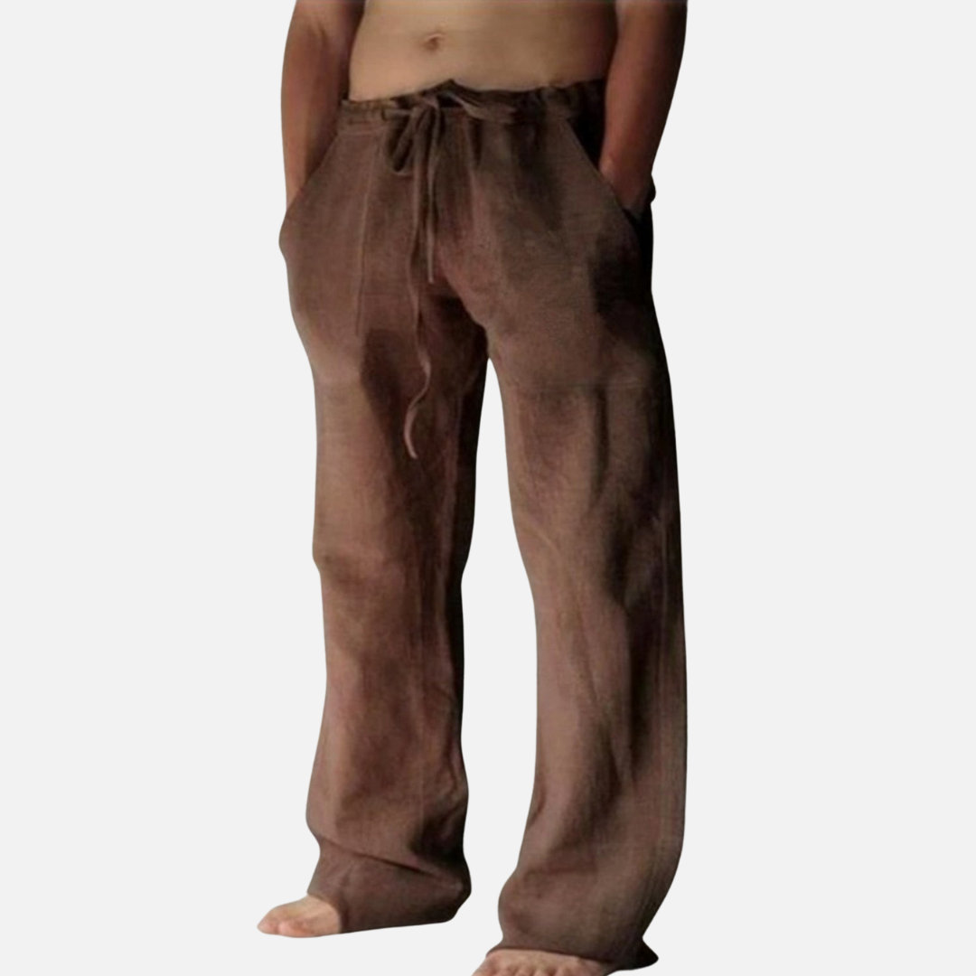 Men's Linen Drawstring Lounge Pants