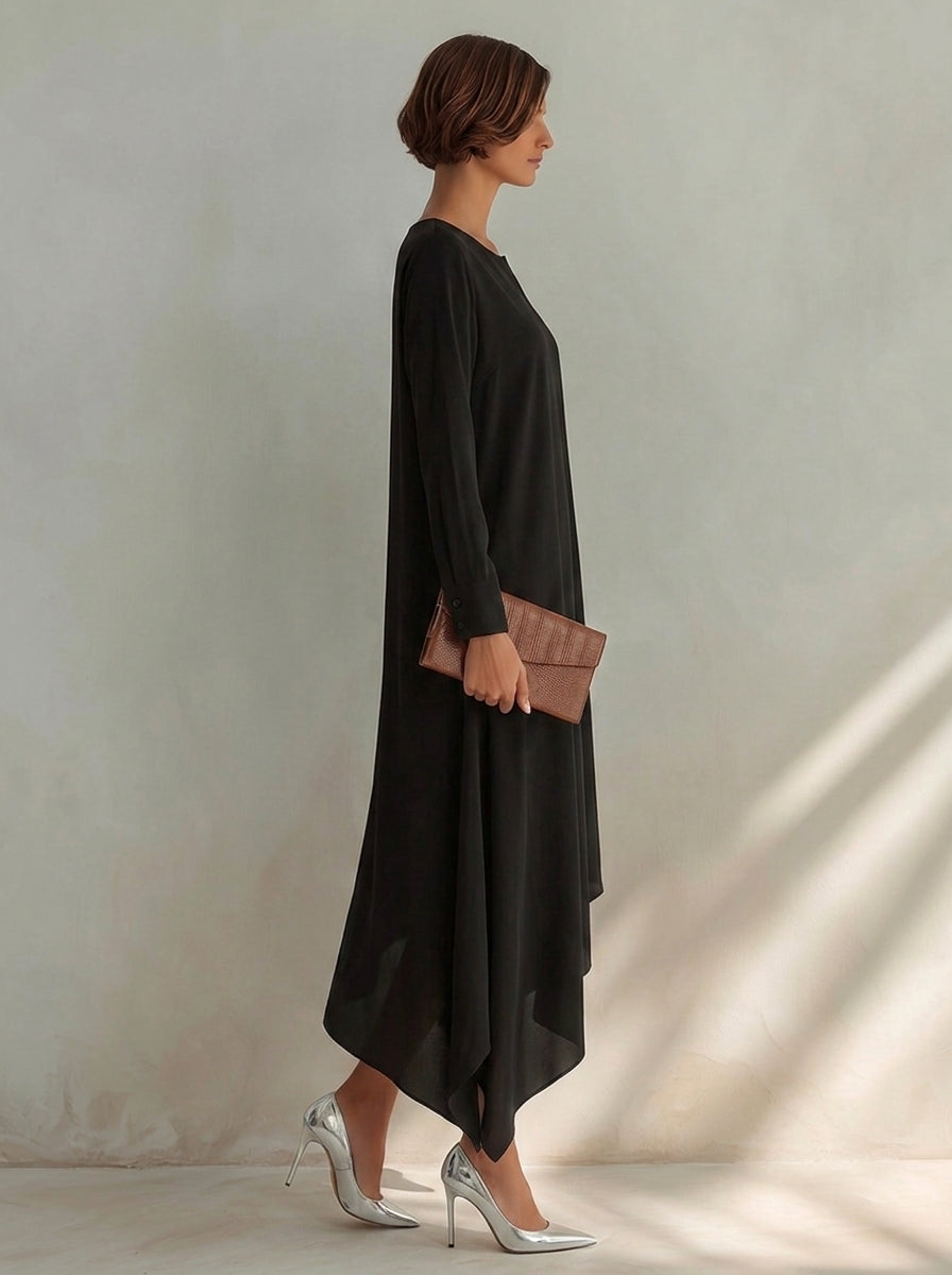 Women's Cotton Asymmetric Midi Dress – ModClo