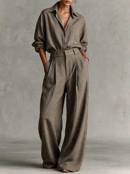 Women's Cotton Pinstripe Blend Set – ModClo