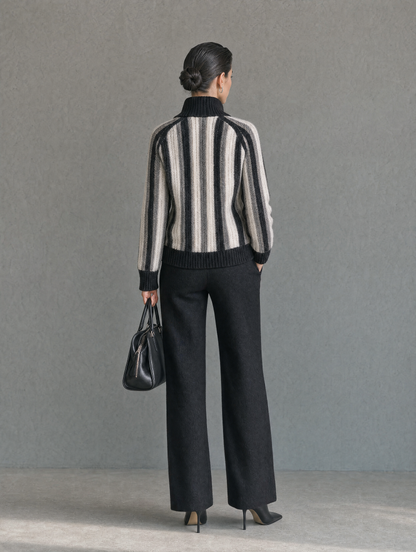 Women's Vintage Stand Collar Cardigan – ModClo