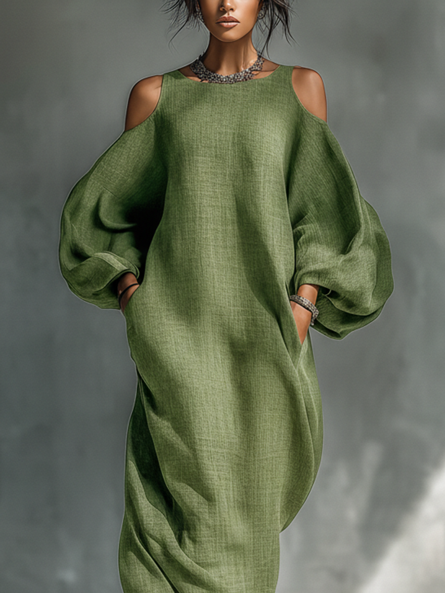 Women's Green Oversized Maxi Dress – ModClo