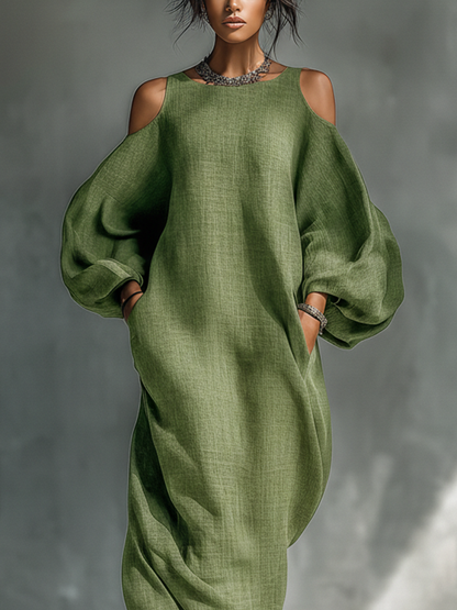 Women's Green Oversized Maxi Dress – ModClo