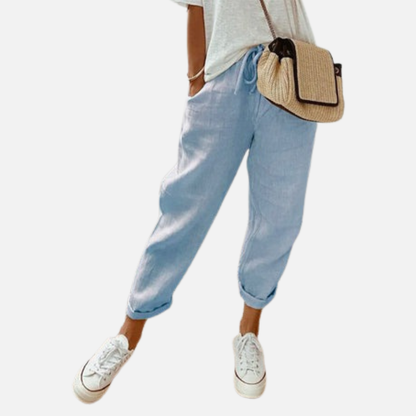 Women's Breathable Linen Jogger Pants
