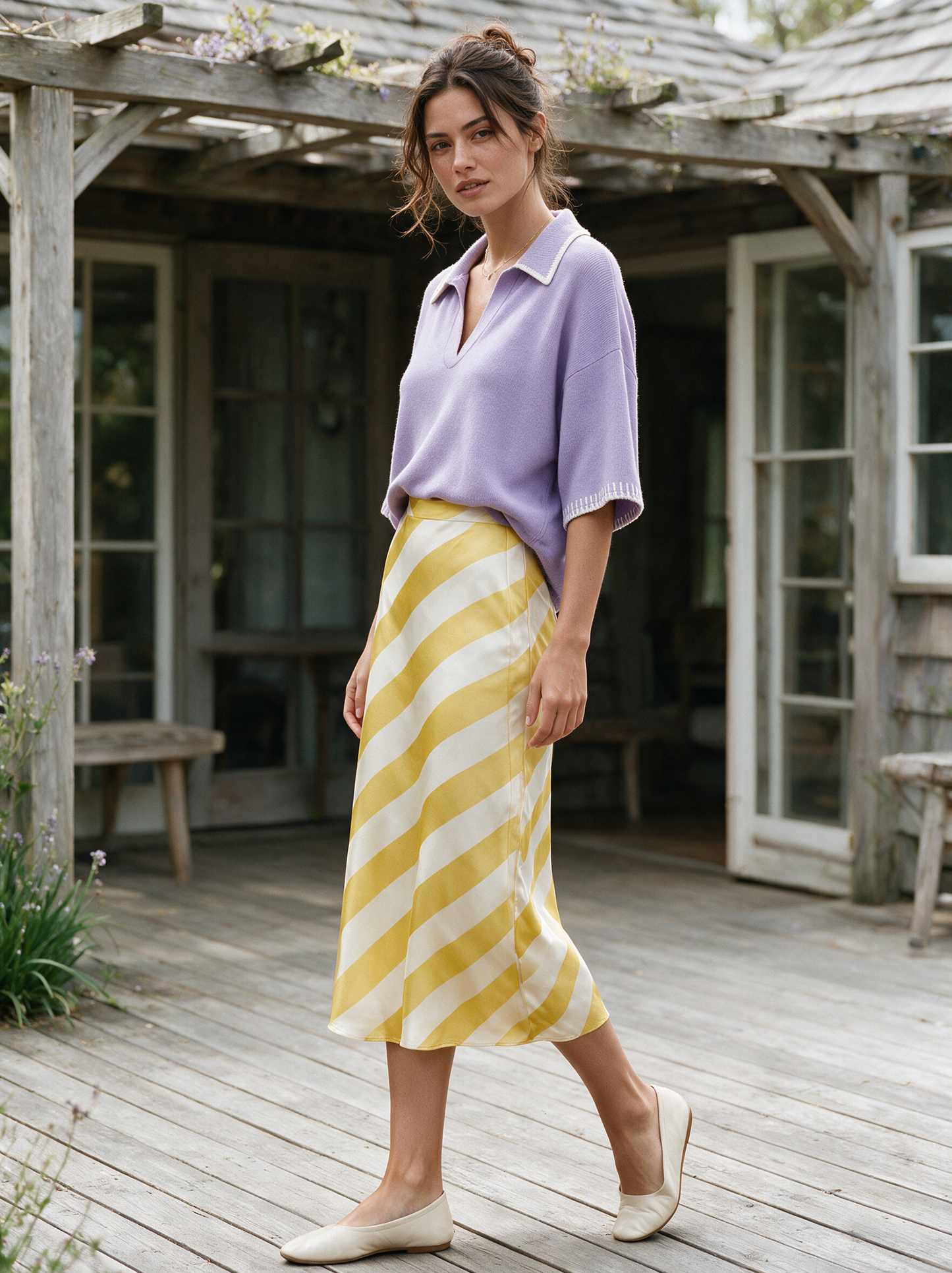Women's Satin Print Skirt Set – ModClo