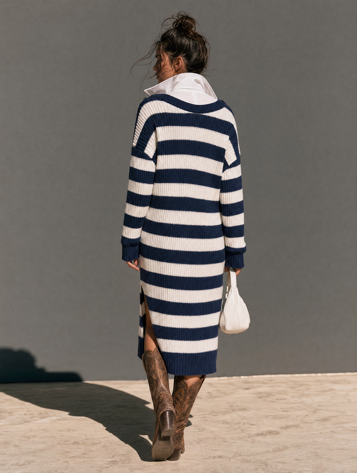 Women's Striped Vintage Sweater Dress – ModClo