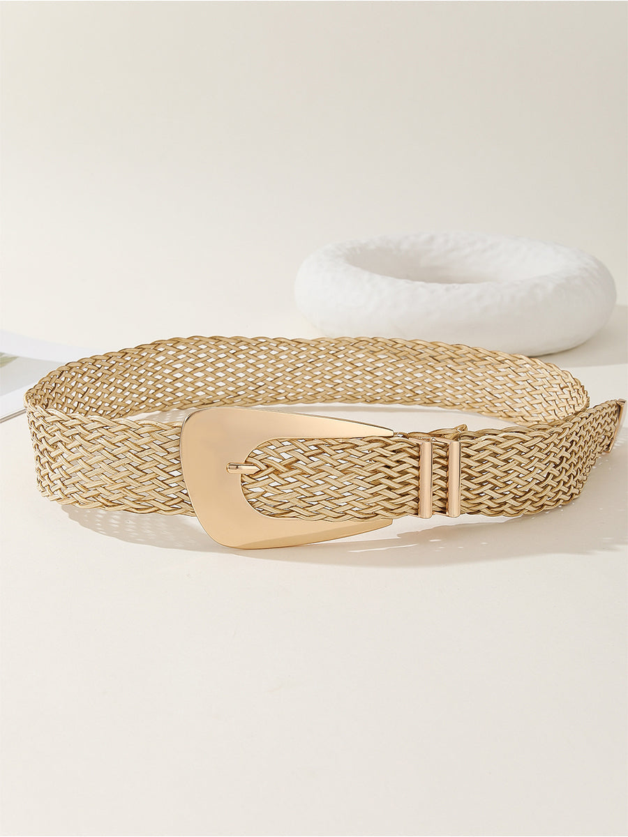 Women's Gold Linen Belt – ModClo