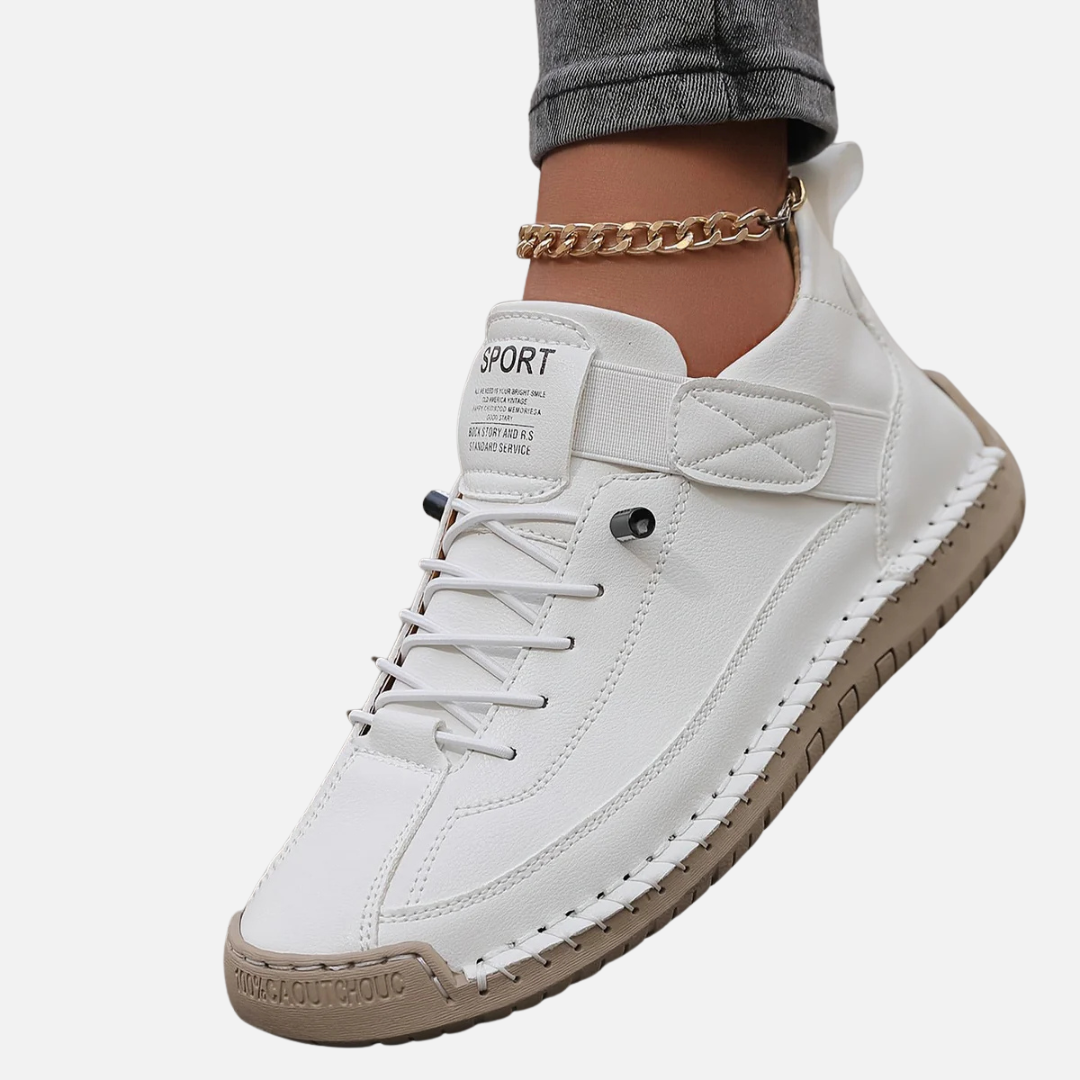 Women's Leather Ankle Walking Shoes