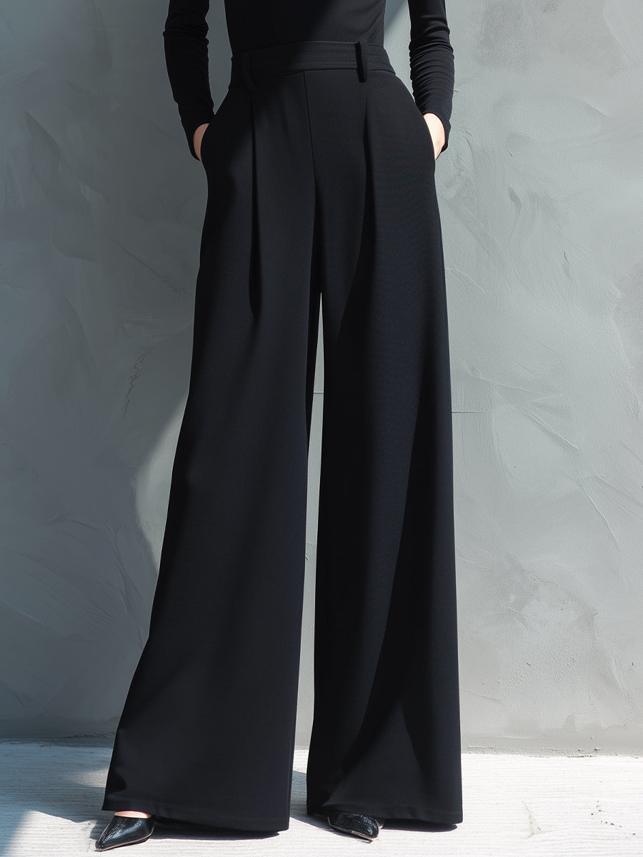 Women's Black Knit Turtleneck Jumpsuit – ModClo
