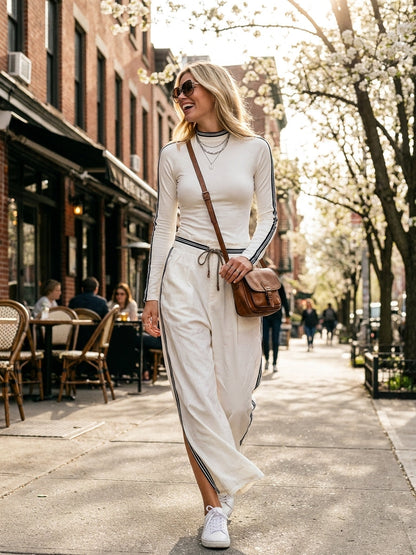 Women's High Neck Drawstring Two-Piece Set – ModClo