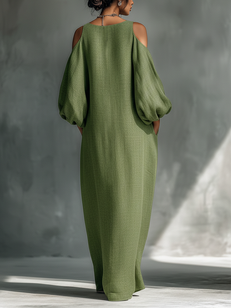 Women's Green Oversized Maxi Dress – ModClo