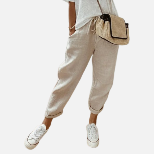 Women's Breathable Linen Jogger Pants