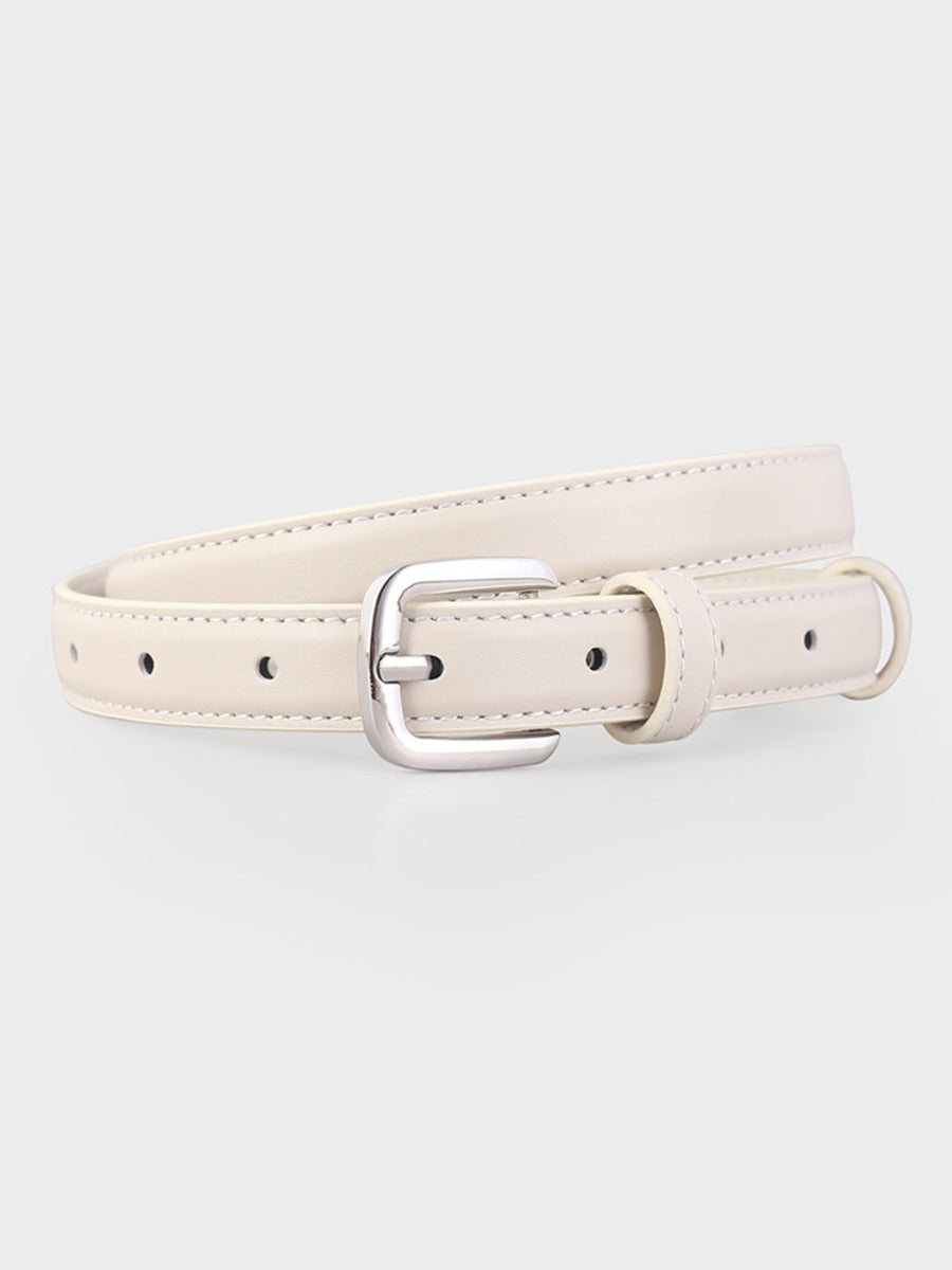 Women's Leather Square Buckle Belt – ModClo