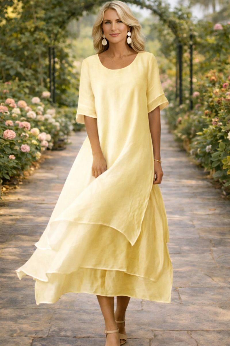Women's Elegant Fitted Dress Lightweight Summer