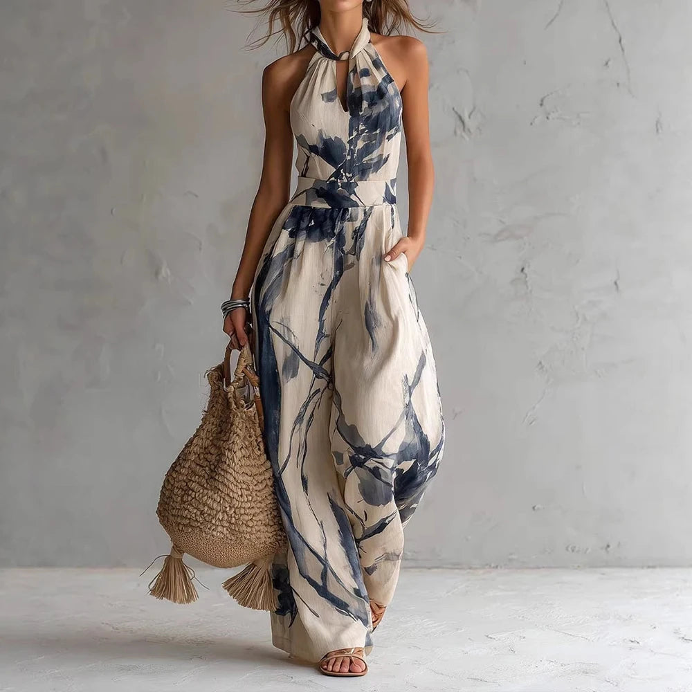 Aria Flowy Halter Maxi Dress 0