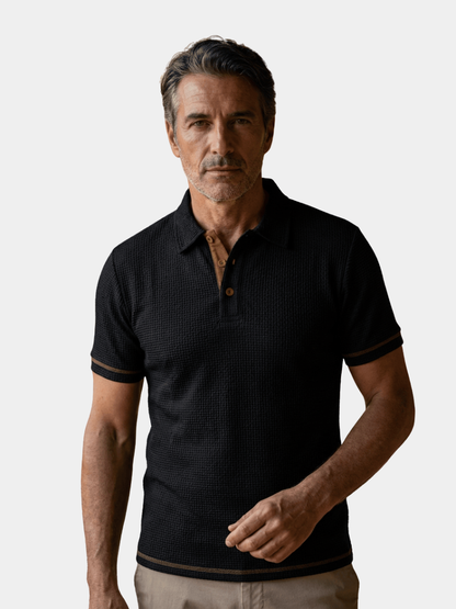 Men's Breathable Knit Polo Shirt