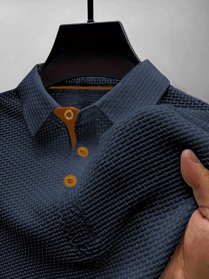 Men's Breathable Knit Polo Shirt
