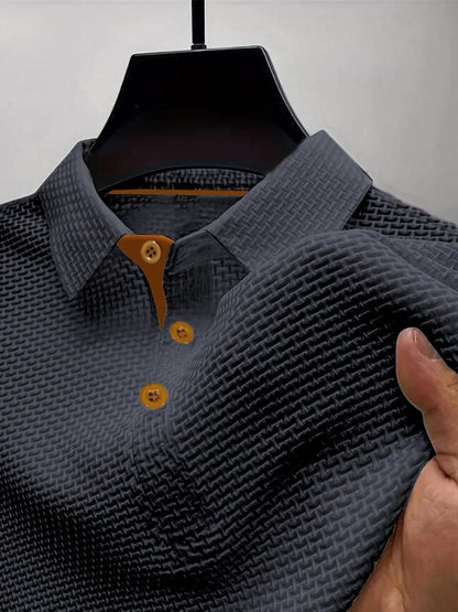 Men's Breathable Knit Polo Shirt