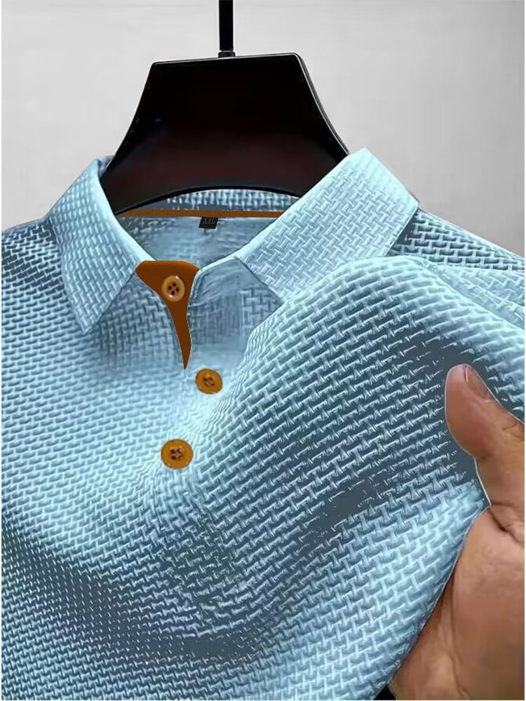 Men's Breathable Knit Polo Shirt