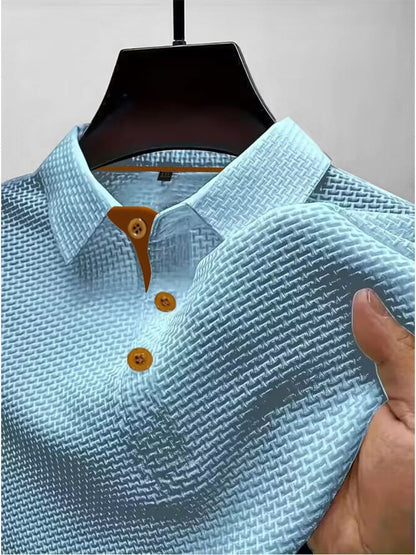 Men's Breathable Knit Polo Shirt