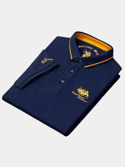 Men's Contrast Collar Polo Shirt