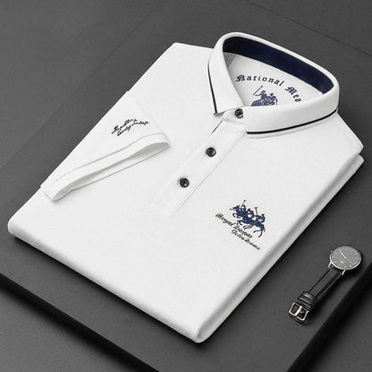 Men's Contrast Collar Polo Shirt